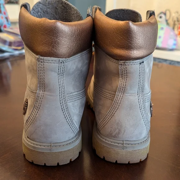 Timberland Grey and Rose Gold Special Edition Boots - Picture 4 of 6